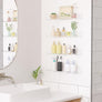 upsimples 14 Pack Acrylic Shelves for Wall Storage, 15" Floating Bookshelves for Kids, Display Shelf Organizer for Bathroom, Bedroom, Living Room, Kitchen, Room Decor, Clear