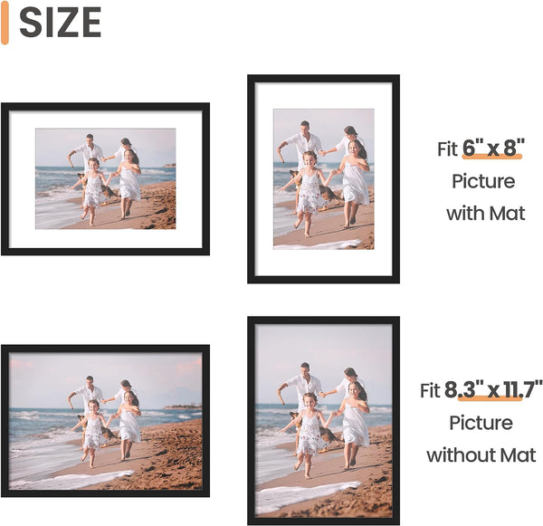 upsimples 4x6 Picture Frame Set of 3, Made of High Definition Glass fo –  Upsimples Direct