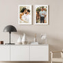 upsimples 12x18 Picture Frame Set of 5,Display Pictures 11x17 with Mat or 12x18 Without Mat,Wall Gallery Photo Frames, White