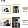 upsimples A3 Picture Frame, Display Pictures 8.3x11.7 with Mat or 11.7x16.5 Without Mat, Wall Hanging Photo Frame, Gold, 1 Pack