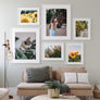 upsimples 16x20 Picture Frame Set of 5,Display Pictures 11x14 with Mat or 16x20 Without Mat,Wall Gallery Poster Frames,White