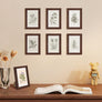 upsimples 4x6 Picture Frame Set of 10, Display Pictures 3.5x5 with Mat or 4x6 Without Mat, Multi Photo Frames Collage for Wall or Tabletop Display, Real Glass, Brown