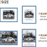 Sindcom 11x14 Picture Frame 3 Pack, Blue Wall Decor Photo Frames with Detachable Mat for 8x10 Prints, Horizontal and Vertical Hanging Hooks for Wall Mounting, Blue Poster Frames for Gallery Home Room Bathroom Décor