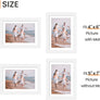 upsimples 5x7 Picture Frame Set of 3, Made of High Definition Glass for 4x6 with Mat or 5x7 Without Mat, Wall and Tabletop Display Photo Frames, White