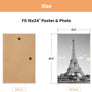 upsimples 16x24 Frame White 3 Pack, Poster Frames 16 x 24 for Horizontal or Vertical Wall Mounting, Scratch-Proof Wall Gallery Photo Frame