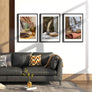 Sindcom 16x24 Poster Frame 3 Pack, Picture Frames with Detachable Mat for 14x20 Prints, Horizontal and Vertical Hanging Hooks for Wall Mounting, Charcoal Gray Photo Frame for Gallery Home Décor