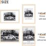 Sindcom 8x12 Picture Frame 3 Pack, Poster Frames with Detachable Mat for 6x8 Prints, Horizontal and Vertical Hanging Hooks for Wall Mounting, Natural Photo Frame for Gallery Home Décor