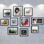 upsimples 12x18 Picture Frame Set of 5,Display Pictures 11x17 with Mat or 12x18 Without Mat,Wall Gallery Photo Frames,Black