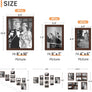 upsimples 10 Pack Picture Frames Collage Wall Decor, Gallery Wall Frame Set for Wall Mounting or Tabletop Display, Multi Sizes Including 8x10, 5x7, 4x6 Family Photo Frames, Brown