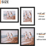 upsimples 8.5x11 Picture Frame Set of 5, Display Pictures 6x8 with Mat or 8.5x11 Without Mat, Wall Gallery Photo Frames, Black