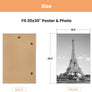 upsimples 20x30 Frame White 3 Pack, Poster Frames 20 x 30 for Horizontal or Vertical Wall Mounting, Scratch-Proof Wall Gallery Photo Frame