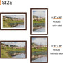 upsimples 11x17 Picture Frame, Display Pictures 9x15 with Mat or 11x17 Without Mat, Wall Hanging Photo Frame, Brown, 1 Pack