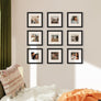 upsimples 8x8 Picture Frame Set of 10, Display Pictures 5x5 with Mat or 8x10 Without, Multi Photo Frames Collage for Wall or Tabletop Display, Black