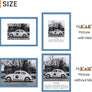 Sindcom 9x12 Picture Frame 3 Pack, Blue Wall Decor Photo Frames with Detachable Mat for 6x8 Prints, Horizontal and Vertical Hanging Hooks for Wall Mounting, Blue Poster Frames for Gallery Home Room Bathroom Décor