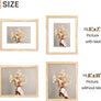 upsimples 8x10 Picture Frame Set of 5, Display Pictures 5x7 with Mat or 8x10 Without Mat, Wall Gallery Photo Frames, Natural