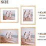 upsimples 11x14 Picture Frame Set of 3, Made of High Definition Glass for 8x10 with Mat or 11x14 Without Mat, Wall and Tabletop Display Photo Frames, Natural