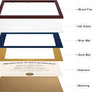 upsimples 11x14 Diploma Frame Certificate Degree Document Frame with High Definition Glass, 3 Pack Diploma Frames 8.5 x 11 with mat for Wall and Tabletop, Mahogany blue Double Mat