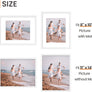 upsimples 11x14 Picture Frame Set of 3, Made of High Definition Glass for 8x10 with Mat or 11x14 Without Mat, Wall Mounting Photo Frames, White