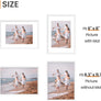 upsimples A4 Picture Frame Set of 3, Made of High Definition Glass for 6x8 with Mat or 8.3X11.7 Without Mat, Wall Mounting Photo Frames, White