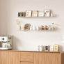 upsimples 2 Pack 35.5x5.5 Inches Acrylic Shelves for Wall Storage, Floating Bookshelves for Kids, Display Shelf Organizer for Bathroom, Bedroom, Living Room, Kitchen, Clear