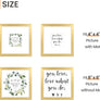 upsimples 8x8 Picture Frame, Display Pictures 4x4 with Mat or 8x8 Without Mat, Wall Hanging Photo Frame, Gold, 1 Pack