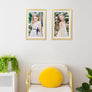 upsimples 11x17 Picture Frame, Display Pictures 9x15 with Mat or 11x17 Without Mat, Wall Hanging Photo Frame, Gold, 1 Pack
