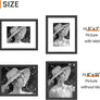 Sindcom 8x10 Picture Frame 3 Pack, Poster Frames with Detachable Mat for 5x7 Prints, Horizontal and Vertical Hanging Hooks for Wall Mounting, Charcoal Gray Photo Frame for Gallery Home Décor
