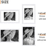 Sindcom 8x12 Picture Frame 3 Pack, Poster Frames with Detachable Mat for 6x8 Prints, Horizontal and Vertical Hanging Hooks for Wall Mounting, White Photo Frame for Gallery Home Décor