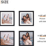 upsimples 10x10 Picture Frame, Display Pictures 8x8 with Mat or 10x10 Without Mat, Wall Hanging Photo Frame, Black, 1 Pack