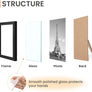 upsimples 5x7 Picture Frame with Real Glass,Bulk Photo Frames for Wall or Tabletop Display,Set of 17,Black
