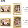 upsimples 5x7 Picture Frame, Display Pictures 4x6 with Mat or 5x7 Without Mat, Wall Hanging Photo Frame, Gold, 1 Pack