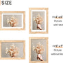 upsimples 5x7 Picture Frame Set of 10, Display Pictures 4x6 with Mat or 5x7 Without Mat, Multi Photo Frames Collage for Wall or Tabletop Display, Natural
