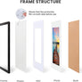 Sindcom 8x10 Picture Frame 3 Pack, Poster Frames with Detachable Mat for 5x7 Prints, Horizontal and Vertical Hanging Hooks for Wall Mounting, Charcoal Gray Photo Frame for Gallery Home Décor