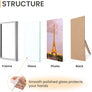 upsimples 5x7 Picture Frame Set of 3, Made of High Definition Glass for 5 x 7 Silver Frames, Wall and Tabletop Display Thin Border Photo Frame for Home Décor