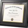 upsimples 11x14 Diploma Frame with High Definition Glass, Display 8.5x11 Certificate with Black over Gold Mat, Degree Document Frame for Wall and Tabletop, Black with Gold Beads, 1 Pack