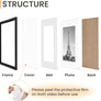 upsimples 8.5x11 Picture Frame Set of 5, Display Pictures 6x8 with Mat or 8.5x11 Without Mat, Wall Gallery Photo Frames, Black