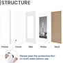 ENJOYBASICS 8x10 Picture Frame, Display Poster 5x7 with Mat or 8x10 Without Mat, Wall Gallery Photo Frames, White, 2 Pack