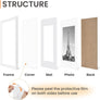 upsimples 8.5x11 Picture Frame Set of 5, Display Pictures 6x8 with Mat or 8.5x11 Without Mat, Wall Gallery Photo Frames, White