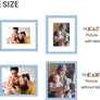 upsimples 8x10 Picture Frame, Display Pictures 5x7 with Mat or 8x10 Without Mat, Wall Hanging Photo Frame, Blue, 1 Pack