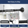 ENJOYBASICS Matte Black Shower Curtain Rod 30 to 88 Inches, 1 Inch Stainless Steel Adjustable Spring Tension Rods No Drill for Bathroom, Closet, Window, Room Divider, Never Rust, Non Slip