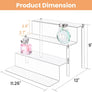 upsimples Acrylic Riser Display Shelf, 4 Tier Perfume Organizer & Decoration, Clear Display Stand for Funko Pop & Collection, Cupcake Holder, Cologne Stand, 12x9 in Makeup Organizer, 2pack