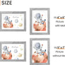 upsimples 5x7 Picture Frame Set of 10, Display Pictures 4x6 with Mat or 5x7 Without Mat, Multi Photo Frames Collage for Wall or Tabletop Display, Gray