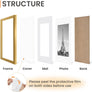 upsimples 8x12 Picture Frame Set of 5,Display Pictures 6x8 with Mat or 8x12 Without Mat,Wall Gallery Photo Frames, Gold