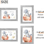 upsimples 4x6 Picture Frame Set of 10, Display Pictures 3.5x5 with Mat or 4x6 Without Mat, Multi Photo Frames Collage for Wall or Tabletop Display, Gray