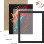 upsimples 8x8 Picture Frames, Wall Gallery Square Frames with Engineered Wood, Black 1 Pack