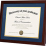 upsimples 11x14 Diploma Frame Certificate Degree Document Frame with High Definition Glass, 3 Pack Diploma Frames 8.5 x 11 with mat for Wall and Tabletop, Mahogany blue Double Mat