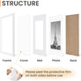 upsimples 12x16 Picture Frame Set of 5, Display Pictures 8.5x11 with Mat or 12 x 16 Without, Wall Gallery Poster Frames, White