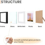 upsimples 8x8 Picture Frame Set of 3,Display Pictures 5x5 with Mat or 8x8 Without Mat,Multi Photo Frames Collage for Wall,Black