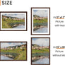 upsimples 13x19 Picture Frame, Display Pictures 11x17 with Mat or 13x19 Without Mat, Wall Hanging Photo Frame, Brown, 1 Pack
