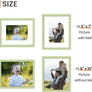 upsimples 8x10 Picture Frame, Display Pictures 5x7 with Mat or 8x10 Without Mat, Wall Hanging Photo Frame, Green, 1 Pack
